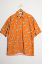(Orange) Palm Tree Print Hawaiian Shirt