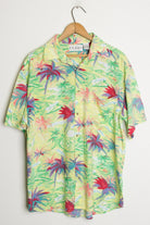 Vintage Palm Tree Print Hawaiian Shirt