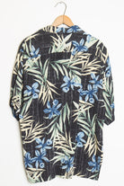 Black and Blue Vintage Hawaiian Shirt