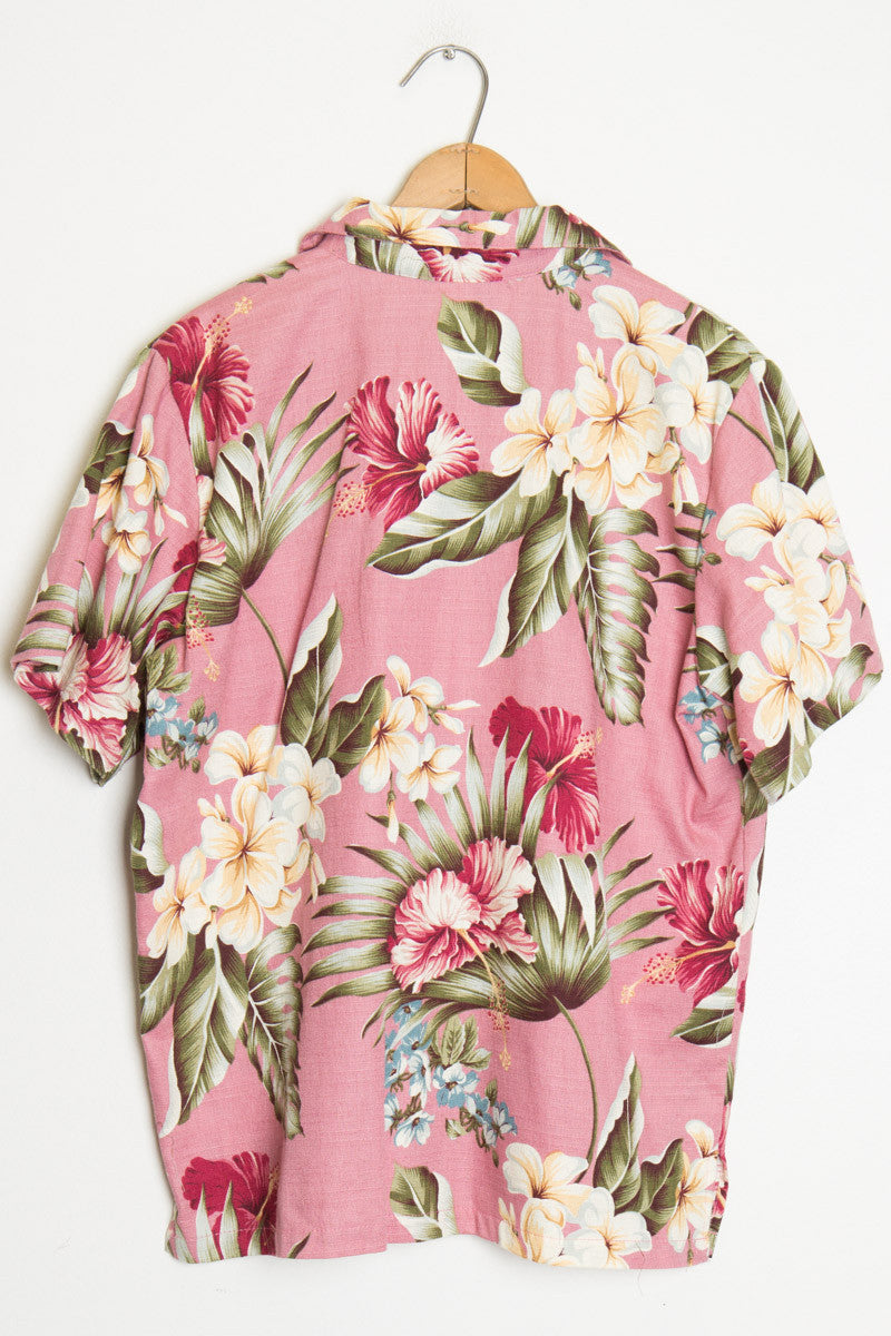 Pink Floral Vintage Hawaiian Shirt