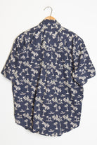 Blue Mini Beach Vintage Hawaiian Shirt