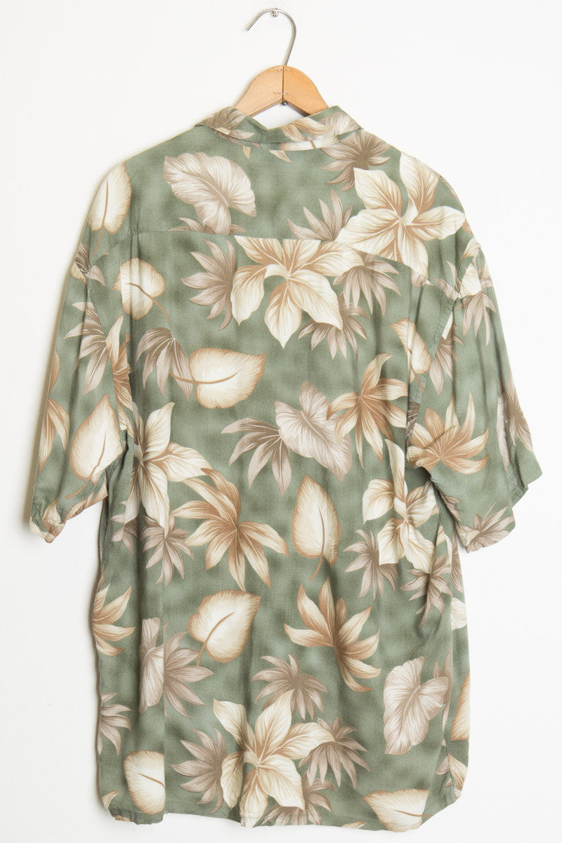 Green Palm Leaf Vintage Hawaiian Shirt