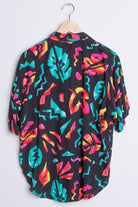 Black 90s Print Vintage Hawaiian