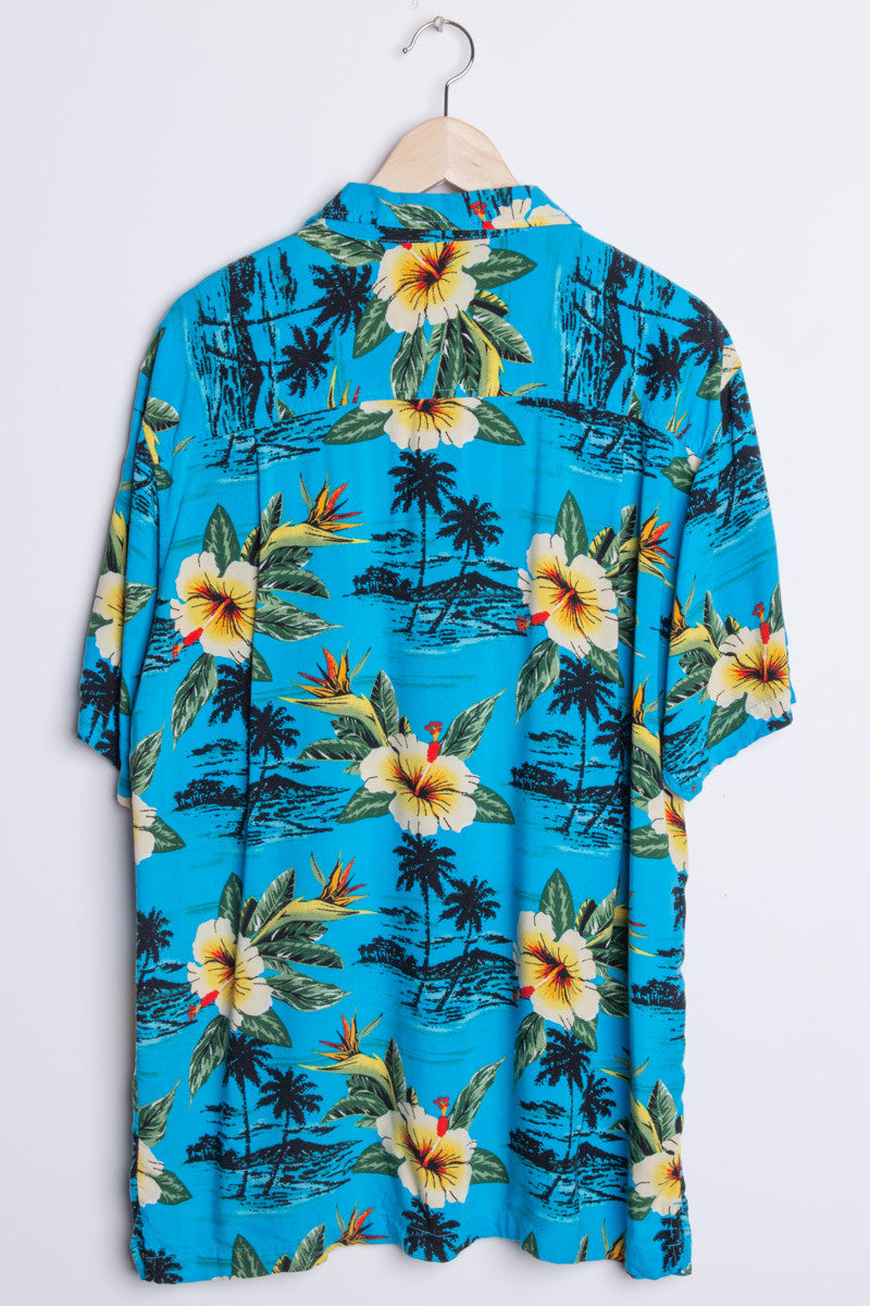 Blue Flower Vintage Hawaiian