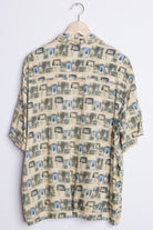 Tan & Green Vintage Hawaiian