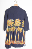 Navy Palm Tree Vintage Hawaiian