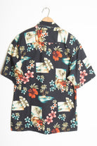 Black Floral Vintage Hawaiian