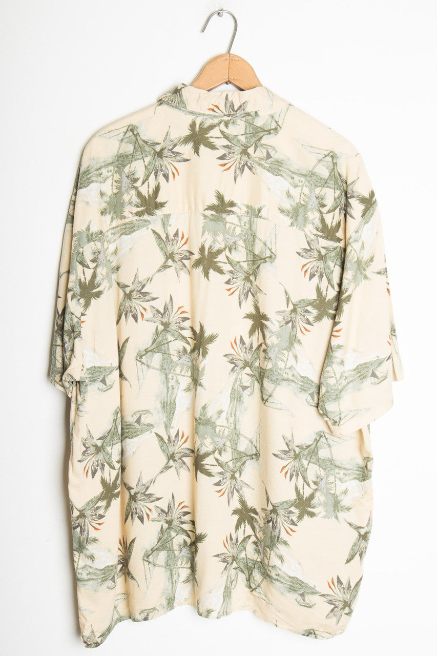 Yellow Palm Trees Vintage Hawaiian