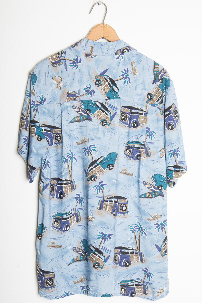 Blue Woody Vintage Hawaiian