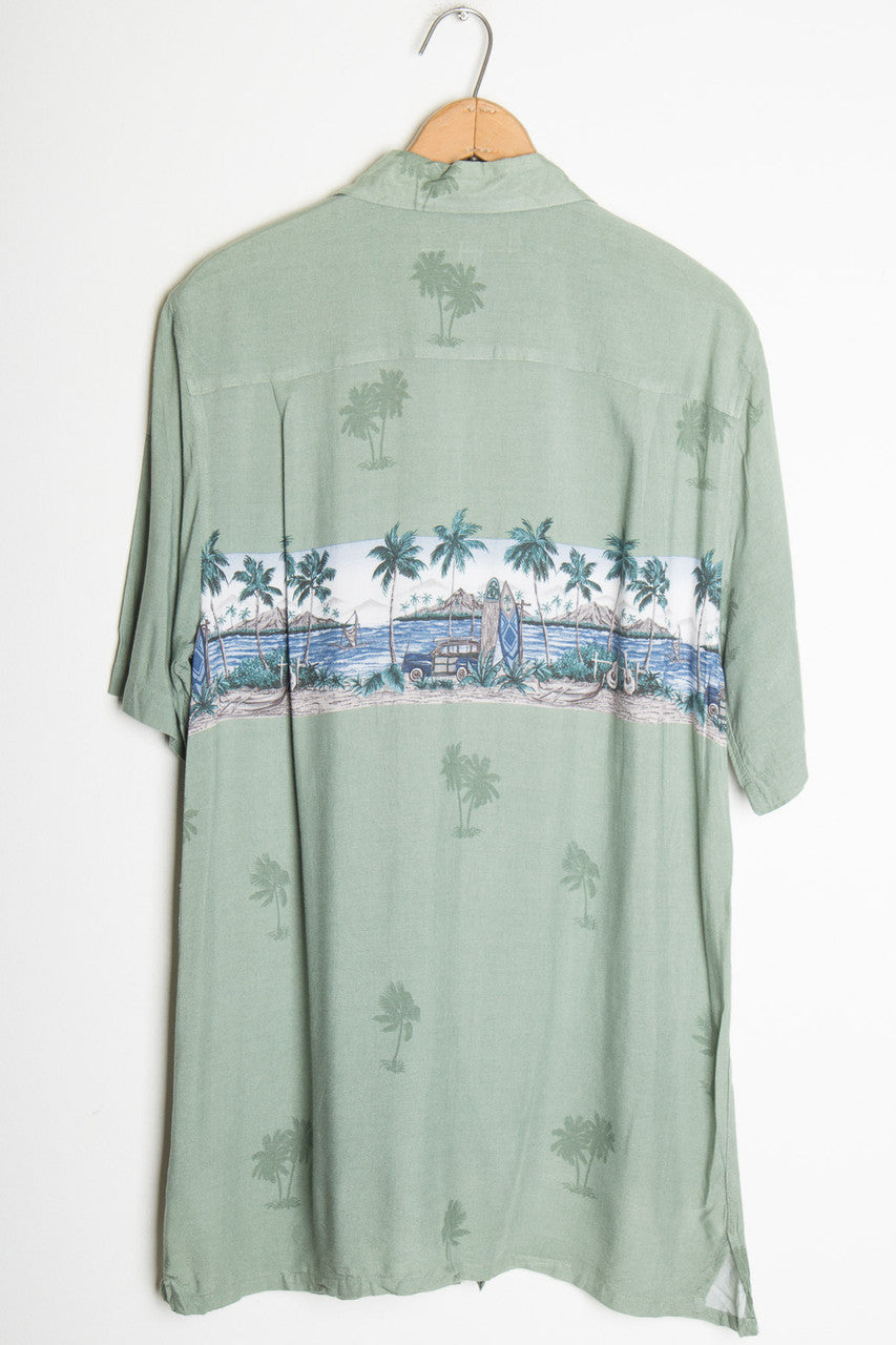 Beach Scene Vintage Hawaiian 1