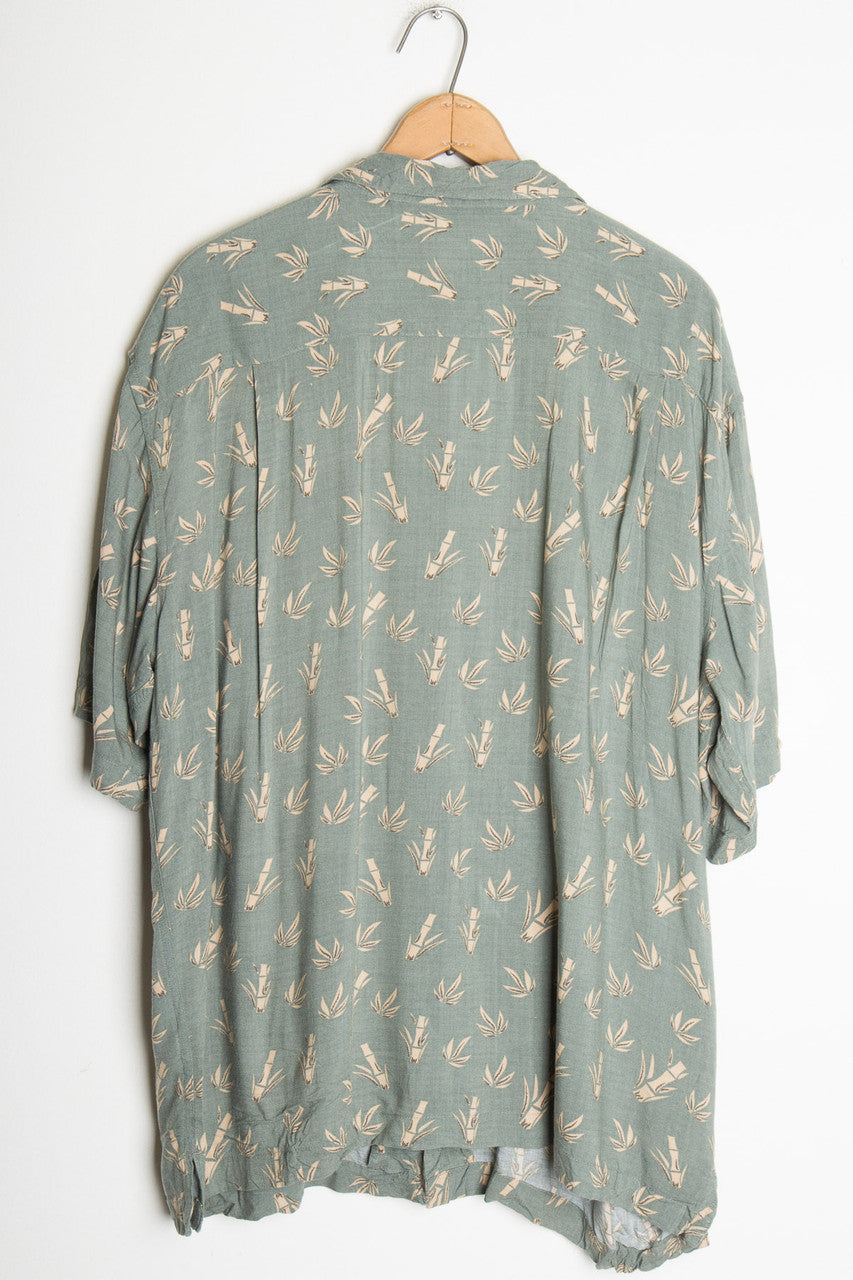Bamboo Print Vintage Hawaiian