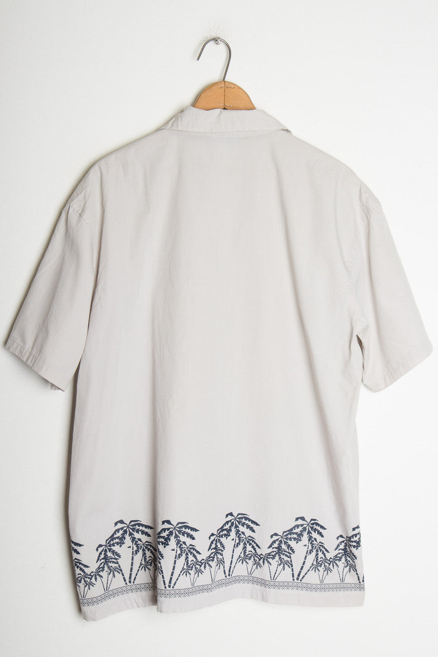 Tan Palm Tree Vintage Hawaiian