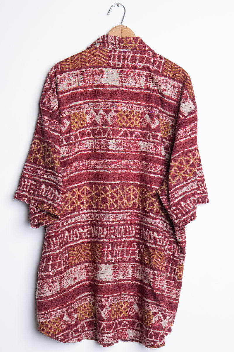 Red Pattern Vintage Hawaiian