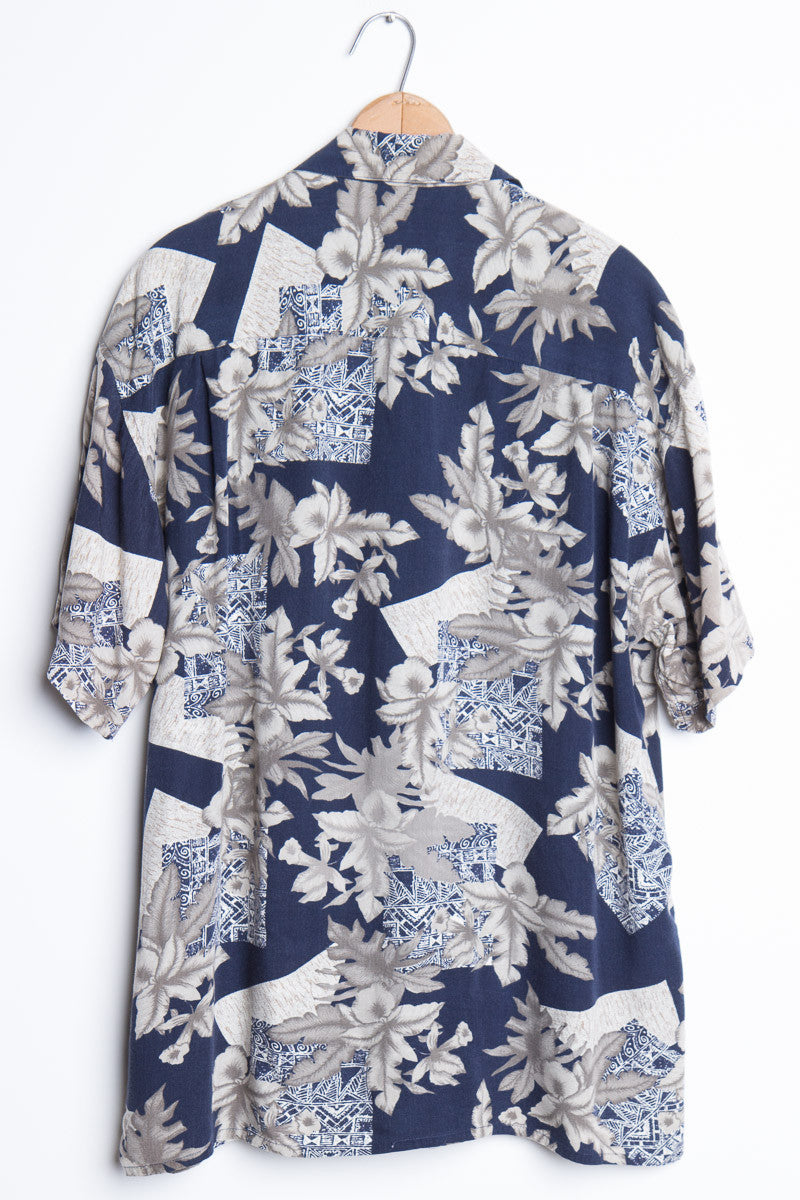 Blue & Grey Vintage Hawaiian