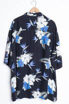 Black & Blue Flower Vintage Hawaiian