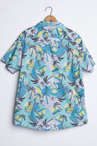 Blue Palm Tree Vintage Hawaiian
