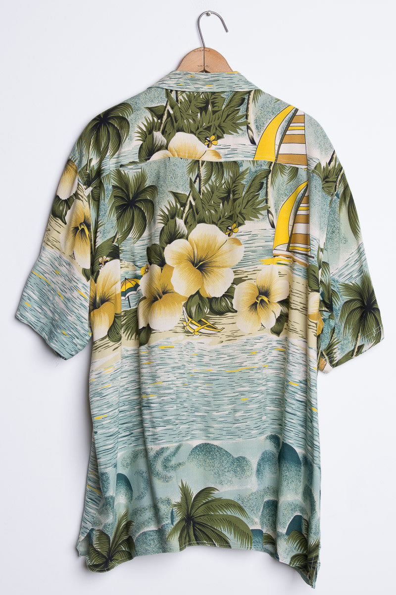 Beach Scene Vintage Hawaiian 5