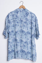 Blue Palm Tree Vintage Hawaiian 1