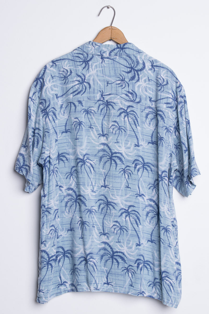 Blue Palm Tree Vintage Hawaiian 1
