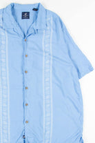 Blue Bowling Stripes Vintage Hawaiian