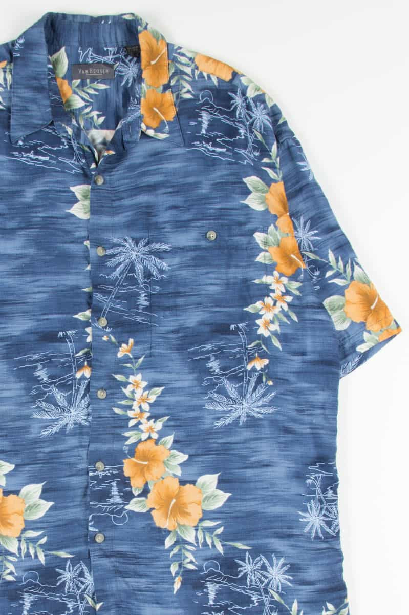 Blue Hibiscus Vintage Hawaiian 4