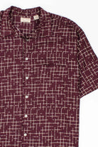 Vintage Marroon Printed Hawaiian hirt