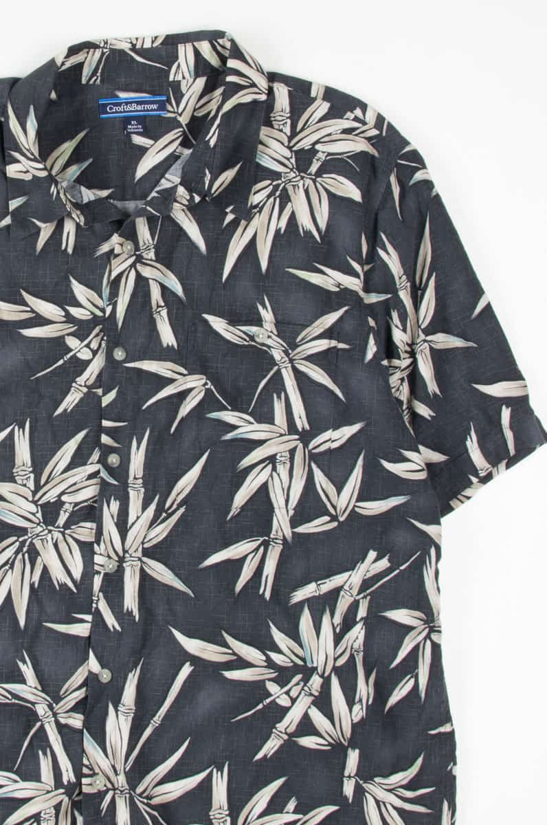 Grey Bamboo Hawaiian Shirt