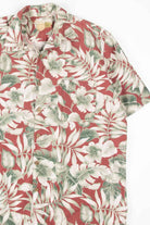 Burgundy Shadowed Floral Hawaiian Shirt