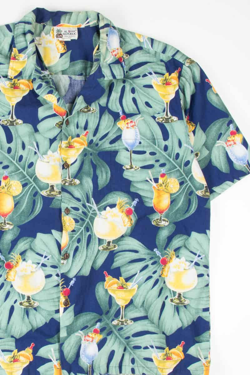 Vintage Tropical Drinks Hawaiian Shirt