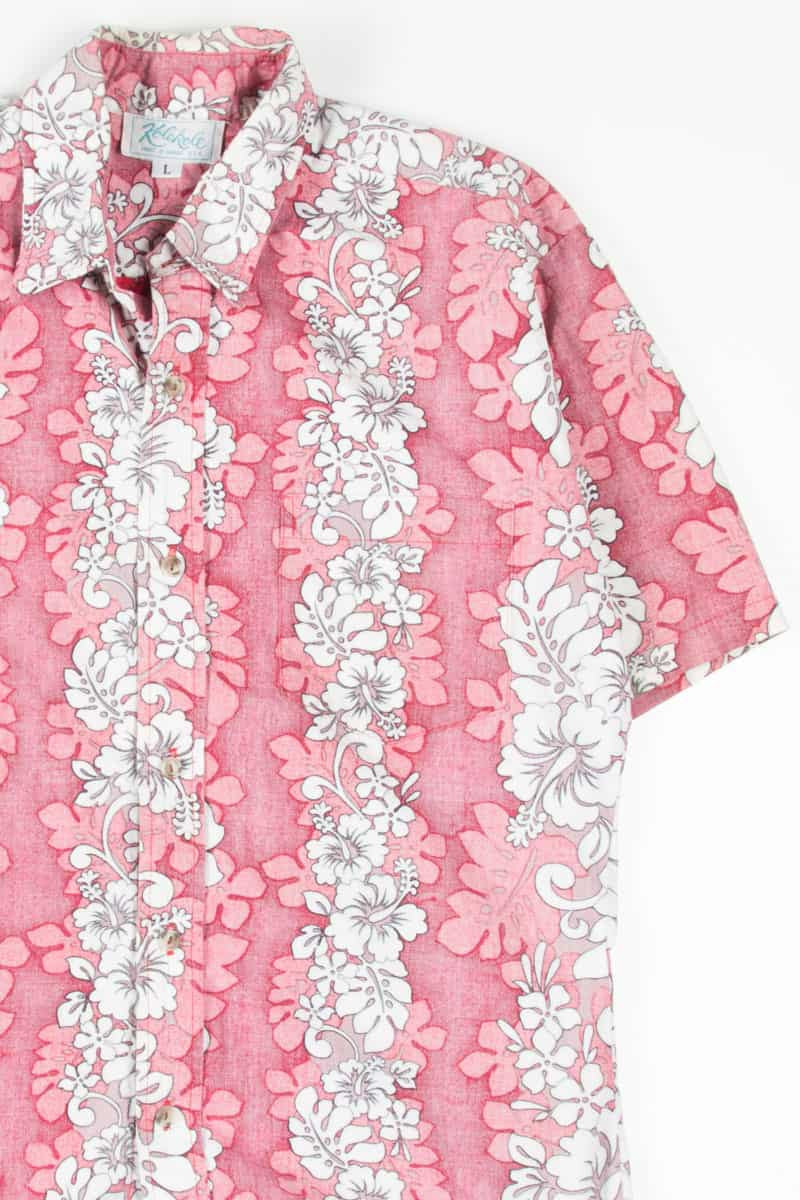 Retro Red Hibiscus Vintage Hawaiian Shirt