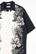 Black & Cream Hibiscus Bowling Hawaiian Shirt