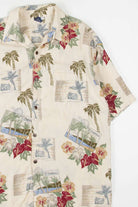 Beige Postcard Hawaiian Shirt