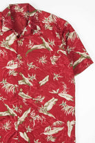 Red Contrast Leaves Hawaiian Shirt