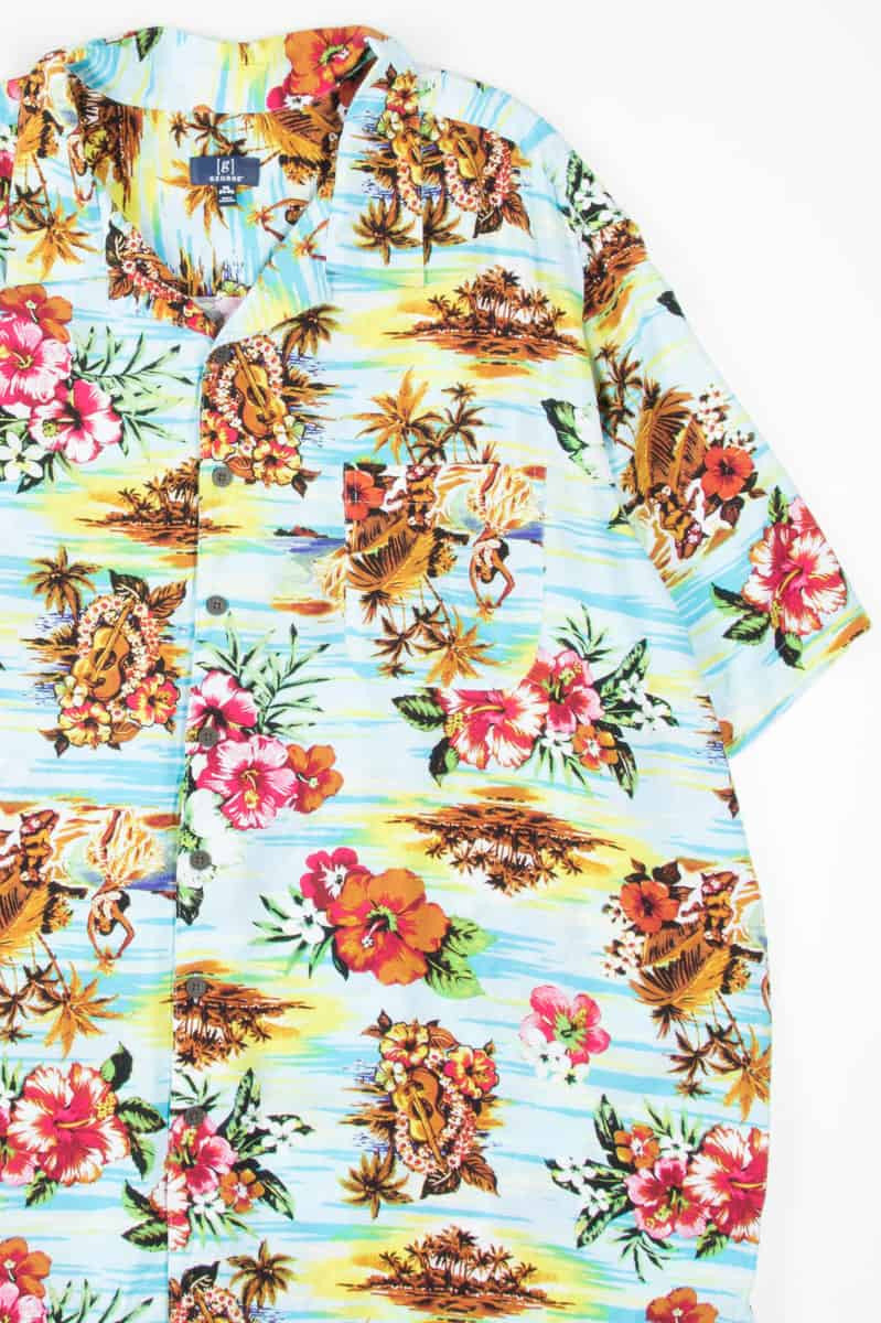 Retro Island Life Print Hawaiian Shirt
