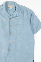 Blue Shadowed Floral Hawaiian Shirt