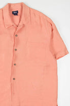 Coral Linen & Silk Hawaiian Shirt
