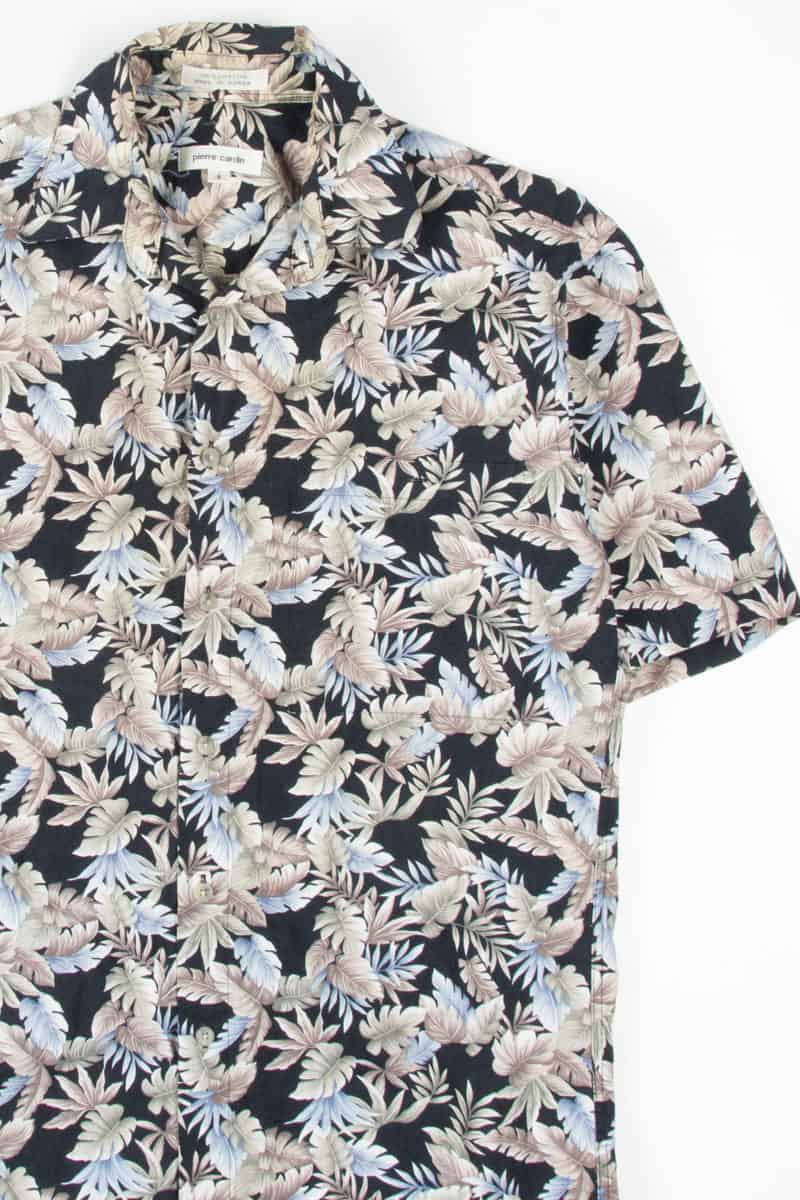 Black Leaves Hawaiian Button Up Shirt 1