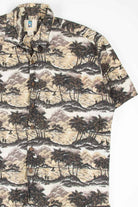 Brown Beach Scene Hawaiian Shirt