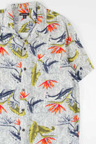Birds of Paradise Striped Hawaiian Shirt