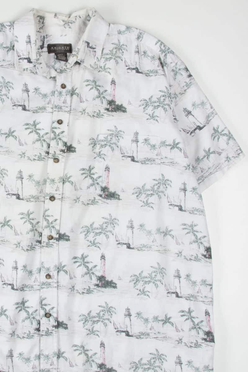 Sketched Lighthouse Hawaiian Shirt