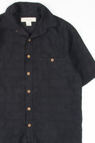 Black Shadowed Floral Hawaiian Shirt