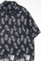 Black Palm Fronds Hawaiian Shirt 1