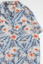 Blue & Pink Hibiscus Hawaiian Shirt