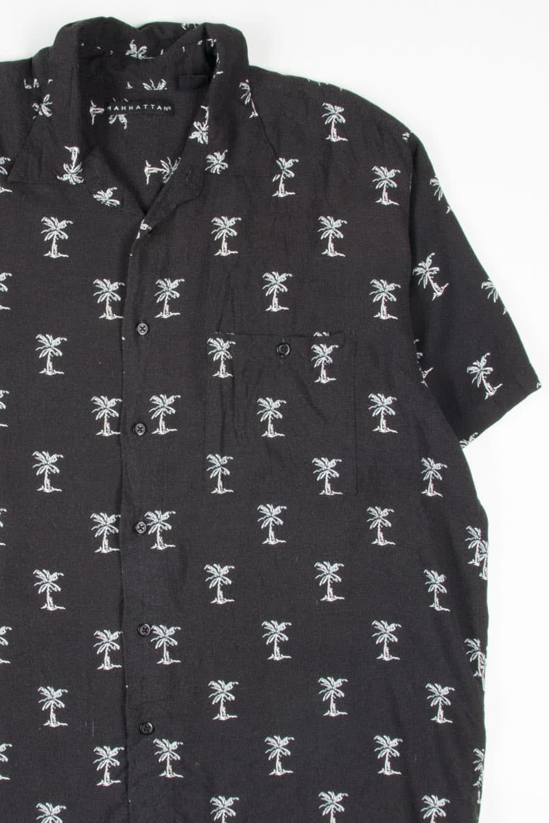 Black Palm Trees Hawaiian Shirt