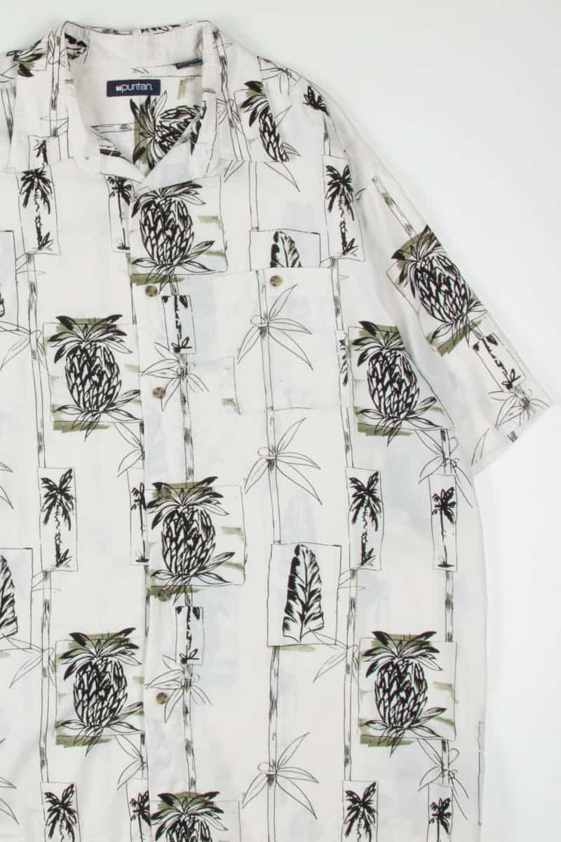 Bamboo & Foliage Sketch Hawaiian Shirt