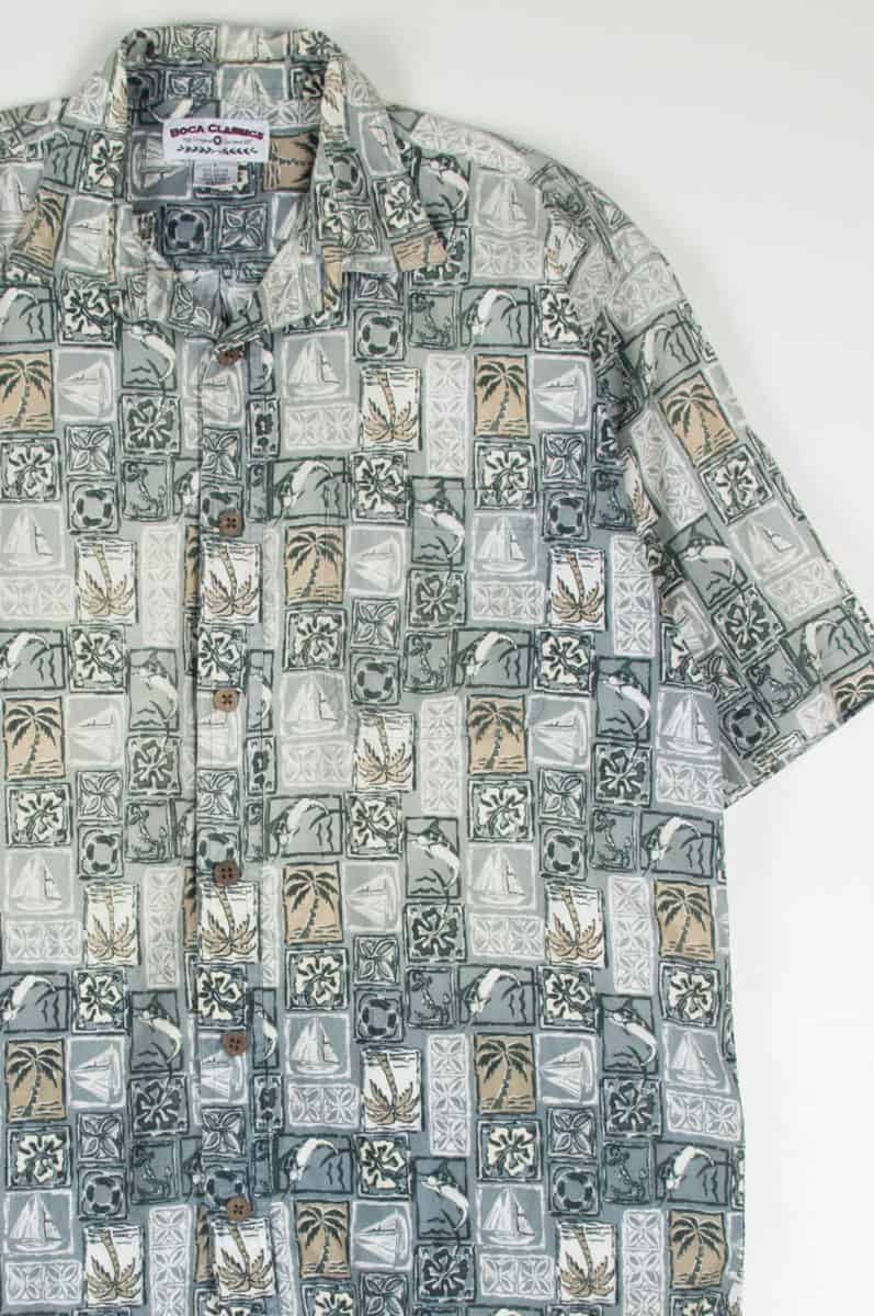 Abstract Tropical Blocks Hawaiian Shirt