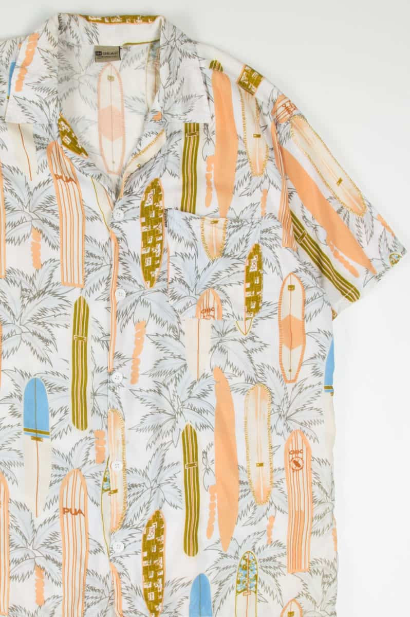 Retro Surfboard Print Hawaiian Shirt 1