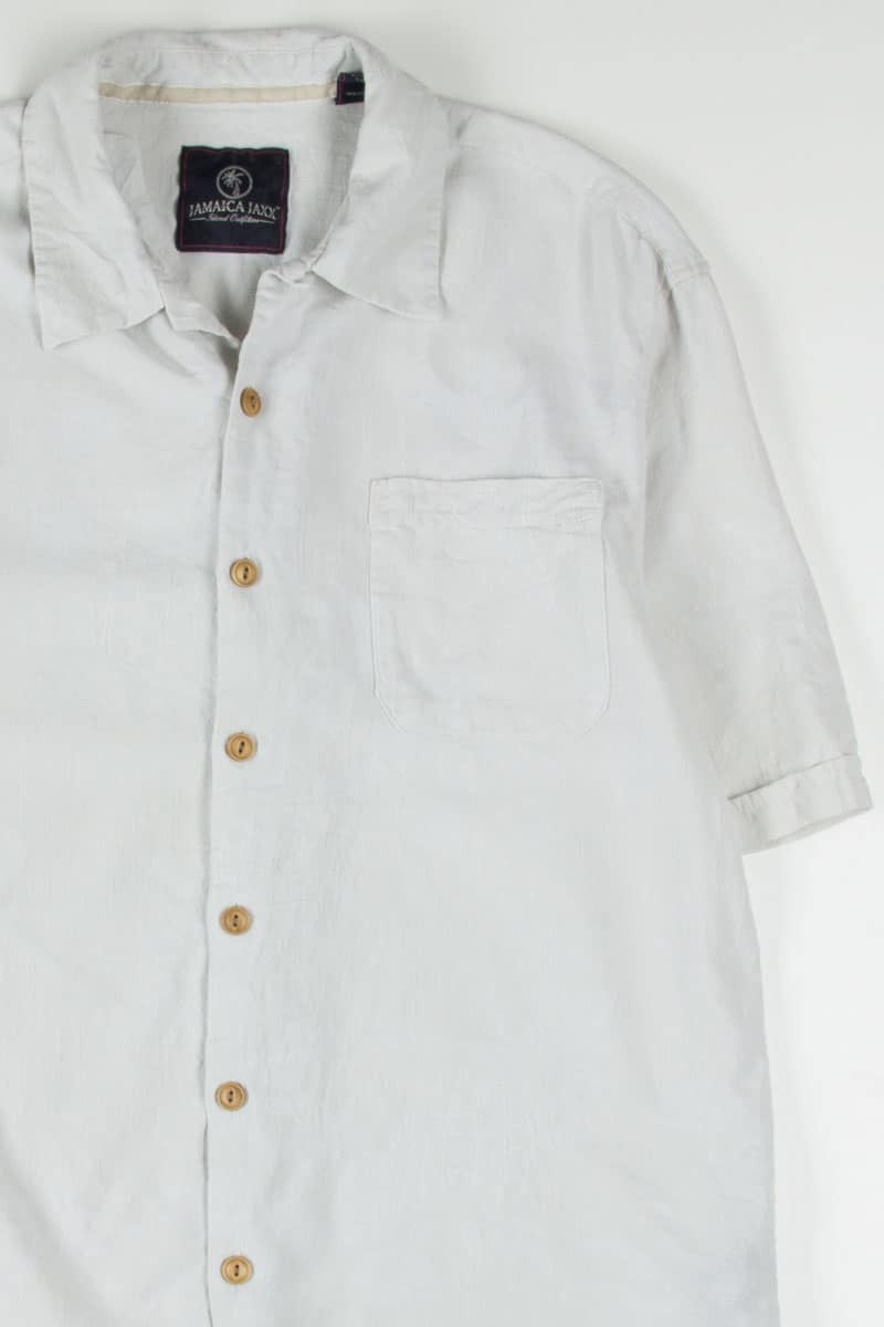Cream Textured Pineapple Hawaiian Shirt