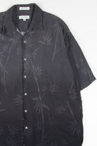 Black Ombre Bamboo Hawaiian Shirt
