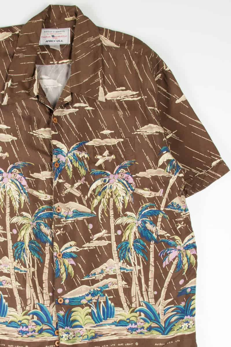 Brown Airplanes Hawaiian Shirt